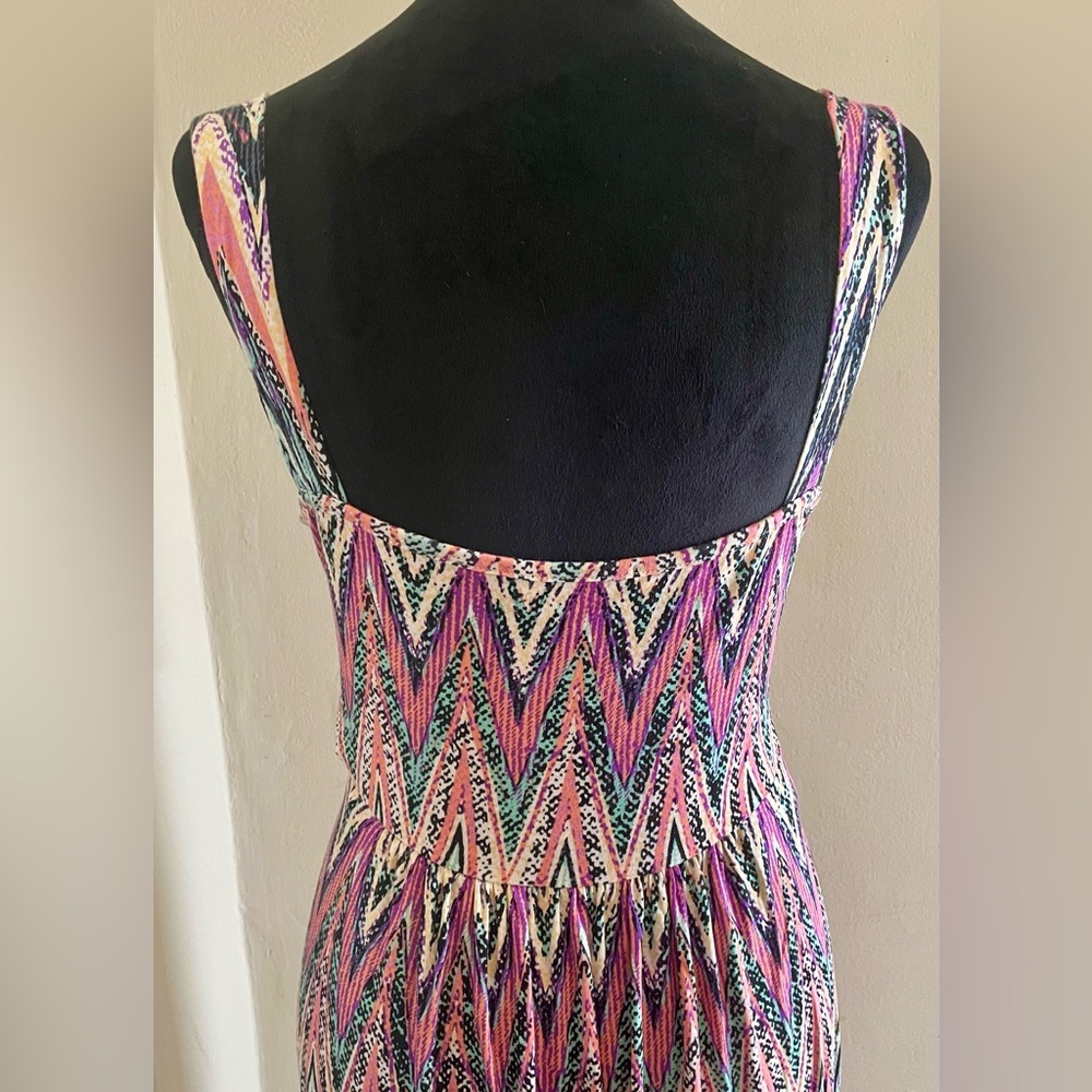 Loveappella Pink and Purple Chevron Maxi Dress - Picture 4 of 5